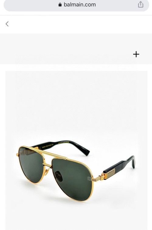 Balmain 159A Gold Aviator Sunglasses, 58mm Lens, Luxury Design 1 Balmain 159A Gold Aviator Sunglasses, 58mm Lens, Luxury Design