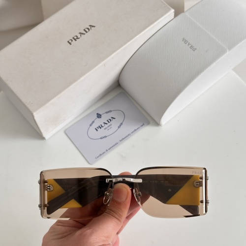 PRADA PR192VS Brown Lens Rectangular Sunglasses - Stylish & Authentic 1 PRADA PR192VS Brown Lens Rectangular Sunglasses - Stylish & Authentic