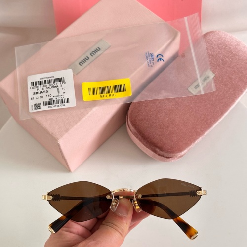 Miu Miu SMUA55 Diamond Rimless Sunglasses | Trendy & Chic