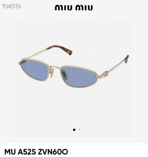 Miu Miu Women's Sunglasses MU A52S ZVN60O Metal Frame Blue Lens 51-22-140 1 Miu Miu Women's Sunglasses MU A52S ZVN60O Metal Frame Blue Lens 51-22-140
