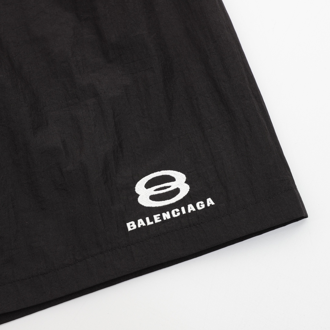 BALENCIAGA/巴黎世家 双环字母小标刺绣短裤黑色-Chinese UA Cheap High Quatity Brand Clothes Bags handbags Sneakers wholesale wholesaler seller from China Factory suppliers Fashion Clothing Shoes best Quality Beautiful Price BALENCIAGA/巴黎世家 双环字母小标刺绣短裤黑色