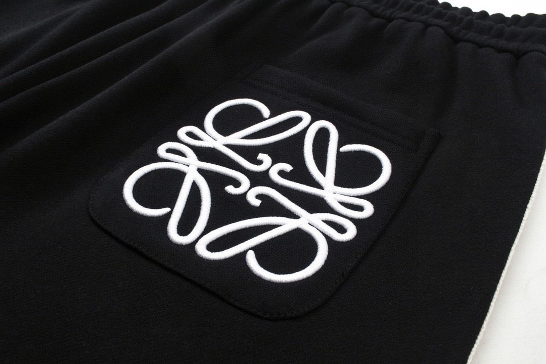 罗意威/Loewe 夏季新款 刺绣logo拼接织带休闲短裤
