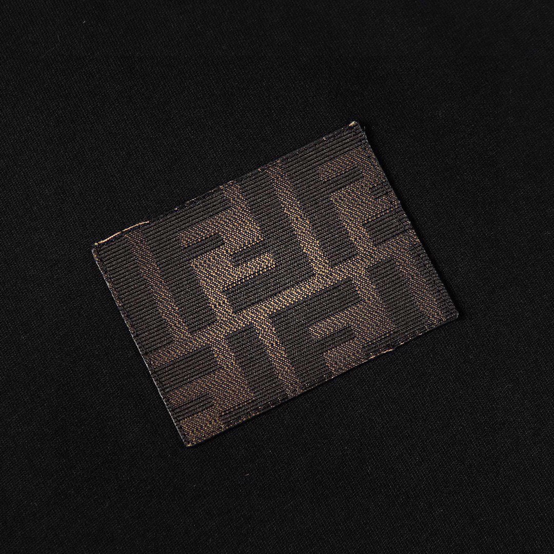 芬迪/Fendi 夏季新款 双F徽标贴布圆领短袖T恤