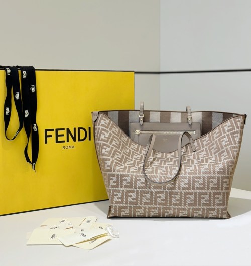 Fendi Roll Tote Bag, Reversible Design with FF Pattern, Spacious and Stylish 1 Fendi Roll Tote Bag, Reversible Design with FF Pattern, Spacious and Stylish