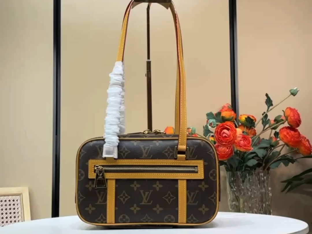 【Vintage Cite 中古包 】M51183 老花/黄皮（开口笑）小视频