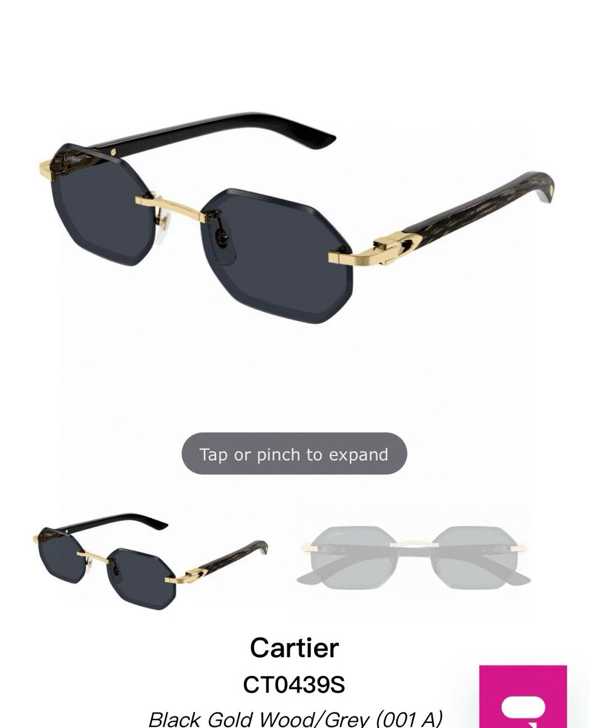  ‼️ 模特图 Cartier
MOD：CT0439S
Size：57口21-145