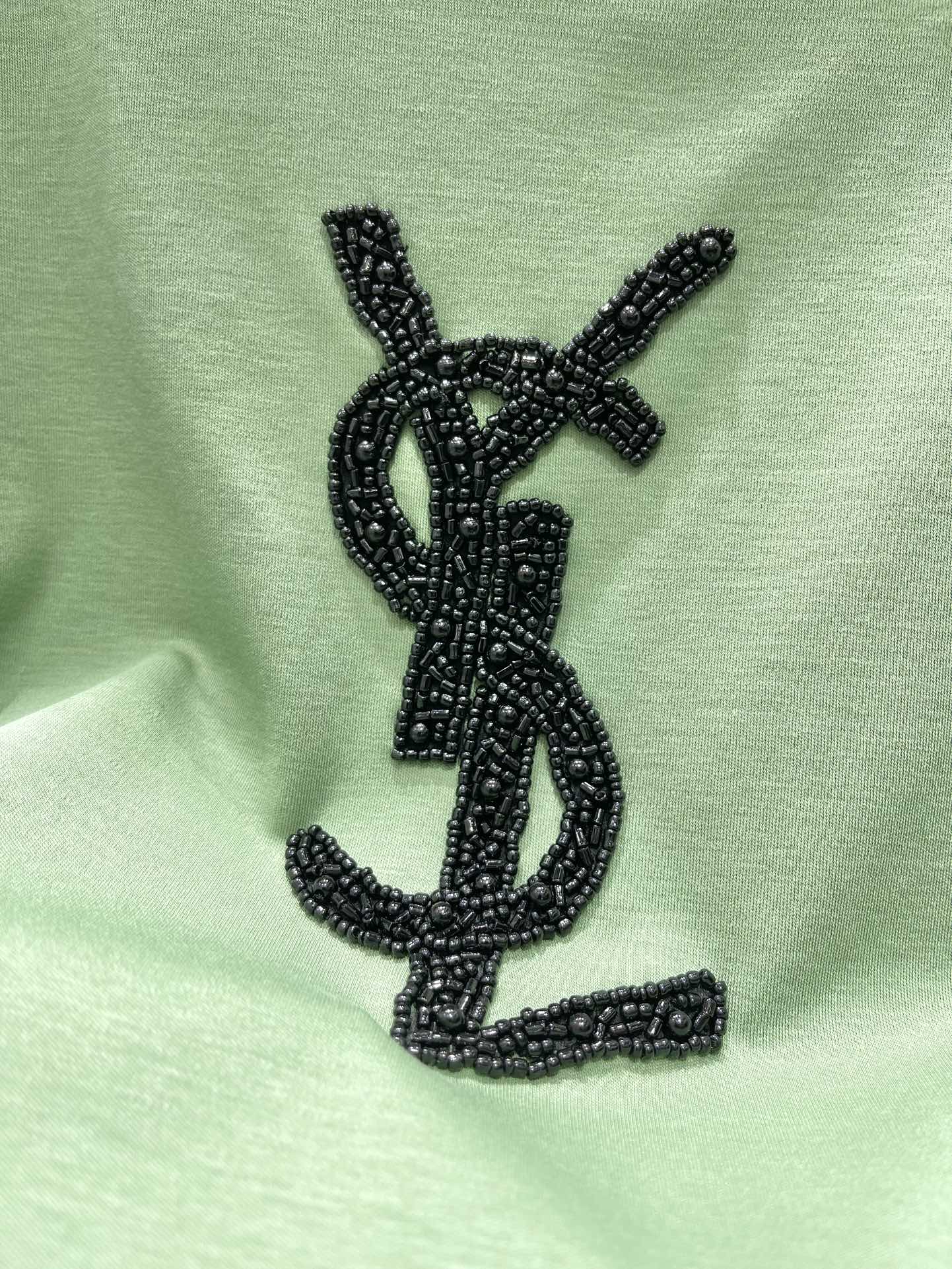 Yves Saint Laurent Beaded Logo Cotton T-Shirt - Stylish & Comfortable 6 i1747562770 8992 7