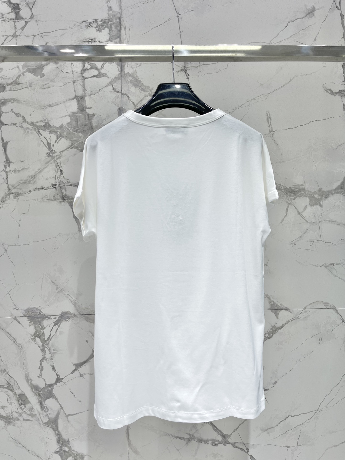 YSL Women's Hand-Embroidered Logo Cotton Short Sleeve T-Shirt 10 i1747562785 8862 8