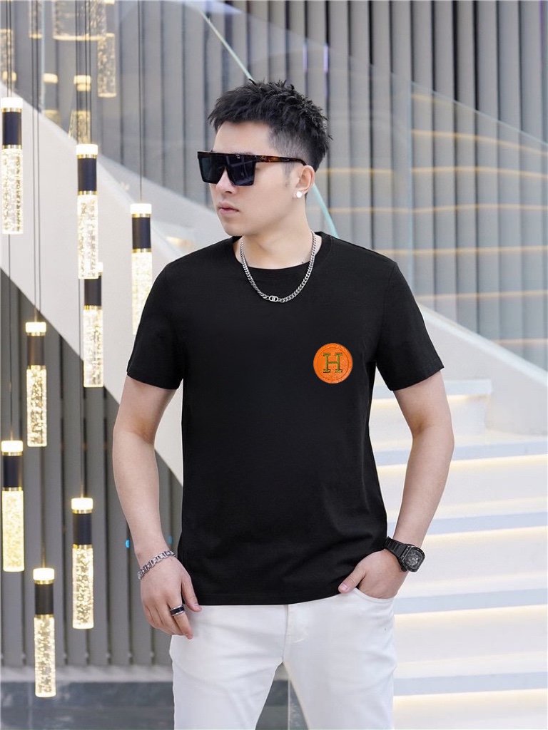 Hermès 品牌【HERMES 爱马仕】(胖子福音) 男士休闲短袖T恤 2025春夏新品