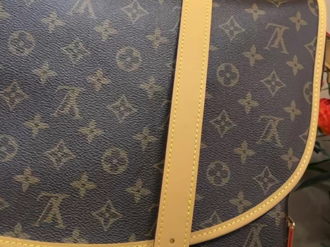 【SAUMUR 大号中古手袋 】M42252 老花（双子星）小视频