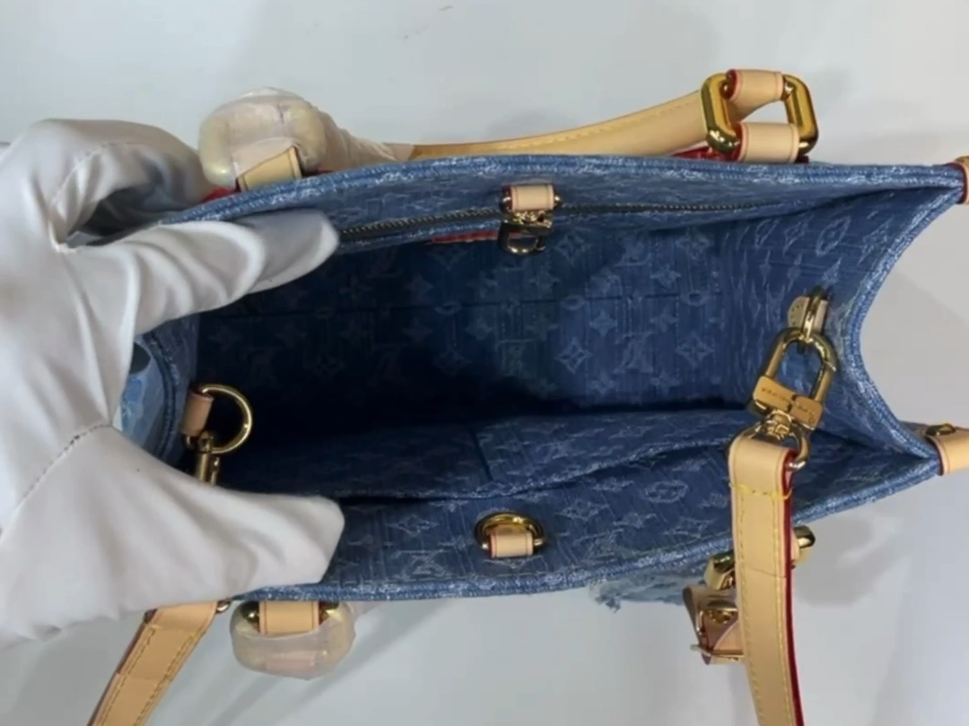 【ONTHEGO 小号手袋】 m1 蓝色/丹宁牛仔 小视频 JELLxLBAA