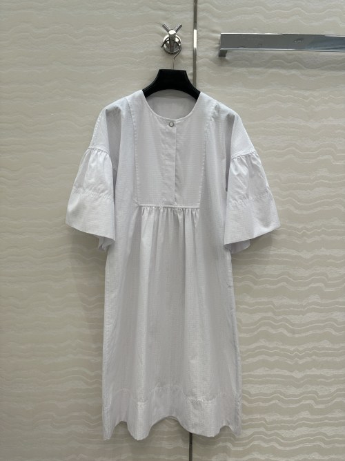 Her White Cotton Blend A-Line Dress - Elegant, Comfortable, and Versatile 1 Her White Cotton Blend A-Line Dress - Elegant, Comfortable, and Versatile