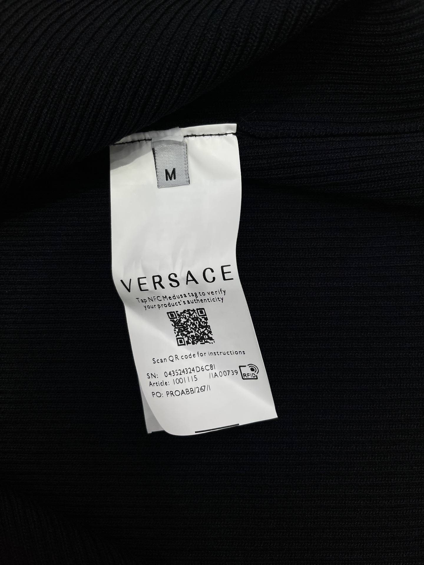 Versace Safety Pin Ribbed Knit Cardigan - Retro & Chic, Slim Fit 9 i1747622116 1054 7