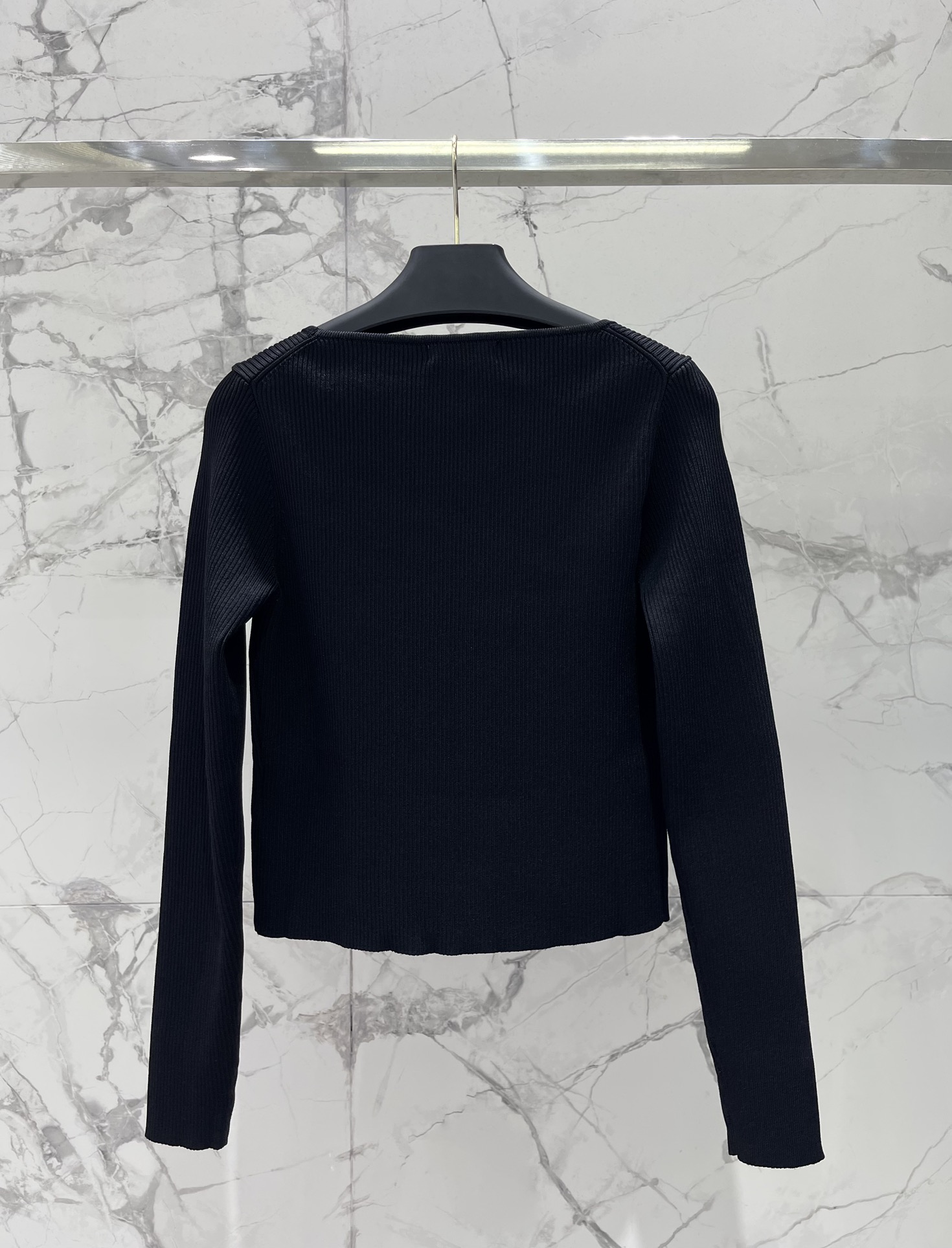 Versace Safety Pin Ribbed Knit Cardigan - Retro & Chic, Slim Fit 10 i1747622116 8556 8