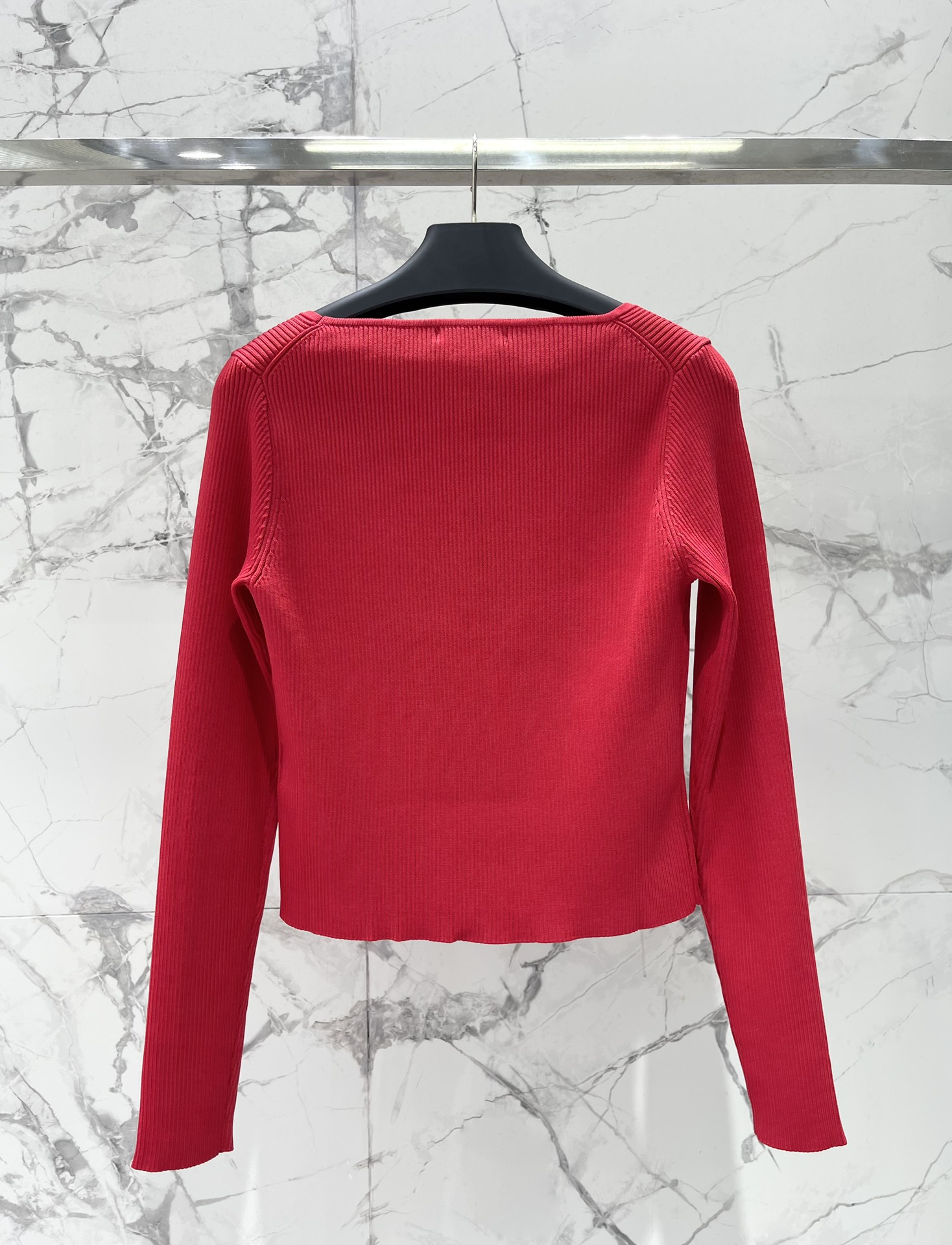 VERSACE Safety Pin Ribbed Knit Slim Cardigan - Retro & Modern Style 10 i1747622210 1228 8