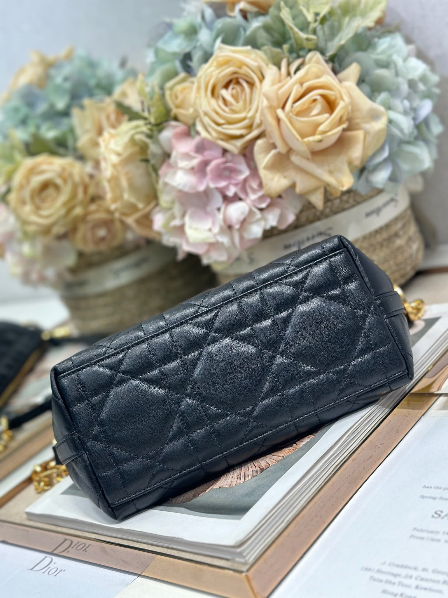 Diorrstar Hobo Chain Bag Black Lambskin, Luxury Handbag, Adjustable Strap 5 i1747635422 7097 5