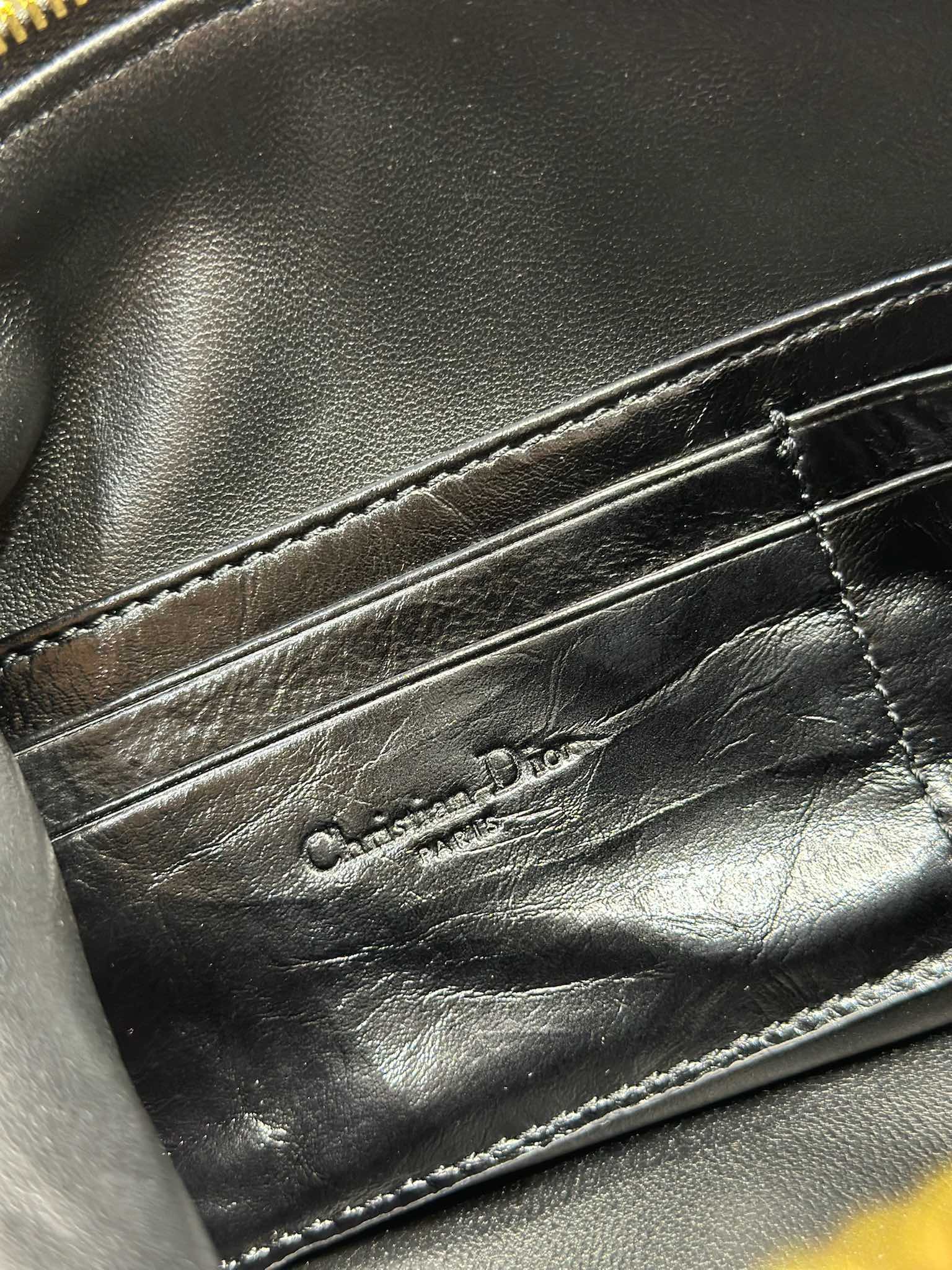 Diorrstar Hobo Chain Bag: Black Waxed Leather, Iconic Cannage Stitching 8 i1747636107 8148 8