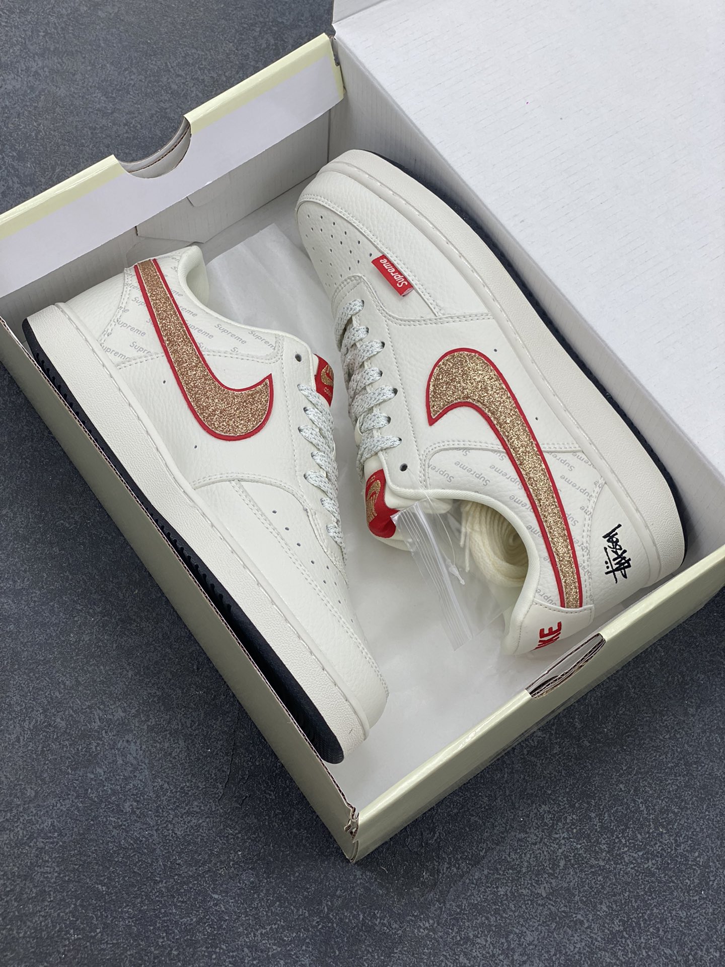 图片[9]-海外爆款 ZP订单 NIKE EBERNON Low prm 小空军低帮百搭透气休闲运动板鞋 独家头层版本 原数据独家私模大底 纯正版型 清洁度完美 货号：FD5188-126 尺码：36 36.5 37.5 38 38.5 39 40 40.5 41 42 42.5 43 44 44.5 45-选品中心