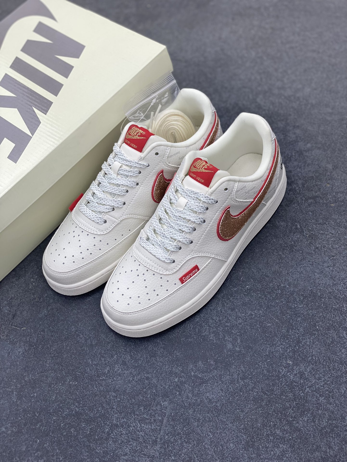 图片[8]-海外爆款 ZP订单 NIKE EBERNON Low prm 小空军低帮百搭透气休闲运动板鞋 独家头层版本 原数据独家私模大底 纯正版型 清洁度完美 货号：FD5188-126 尺码：36 36.5 37.5 38 38.5 39 40 40.5 41 42 42.5 43 44 44.5 45-选品中心