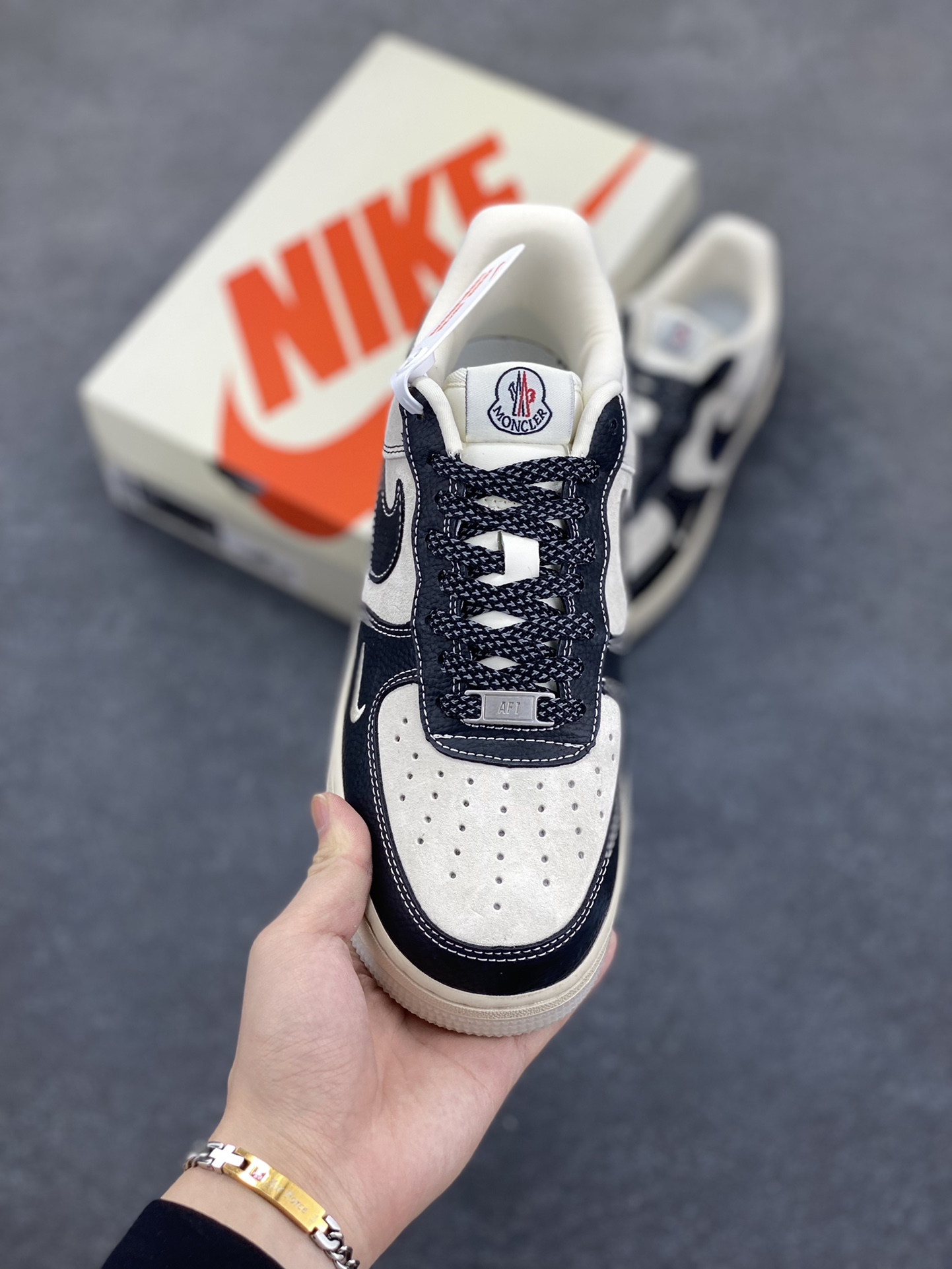 图片[2]-NIke Air Force 1 \’07 Low “蒙口联名–黑荔纹猪八”空军一号 低帮 运动鞋 休闲鞋 折边针车 工艺难度大 原楦头原纸板 原装鞋盒 定制五金配件 内置全掌气垫 原厂鞋底 货号：CH6336-514 尺码：36 36.5 37.5 38 38.5 39 40 40.5 41 42 42.5 43 44 44.5 45-选品中心