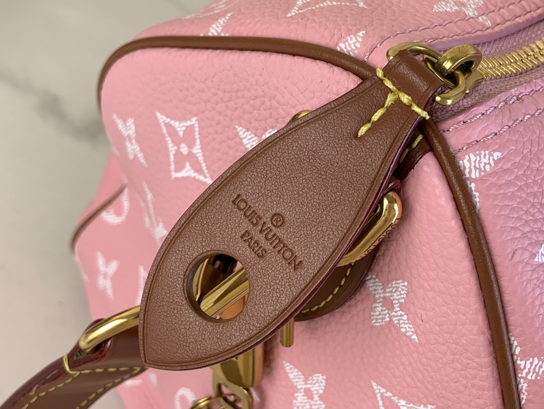 【SPEEDY BANDOULIÈRE30 手袋 】M14064粉色/棕(全皮)本款 Speedy Ba