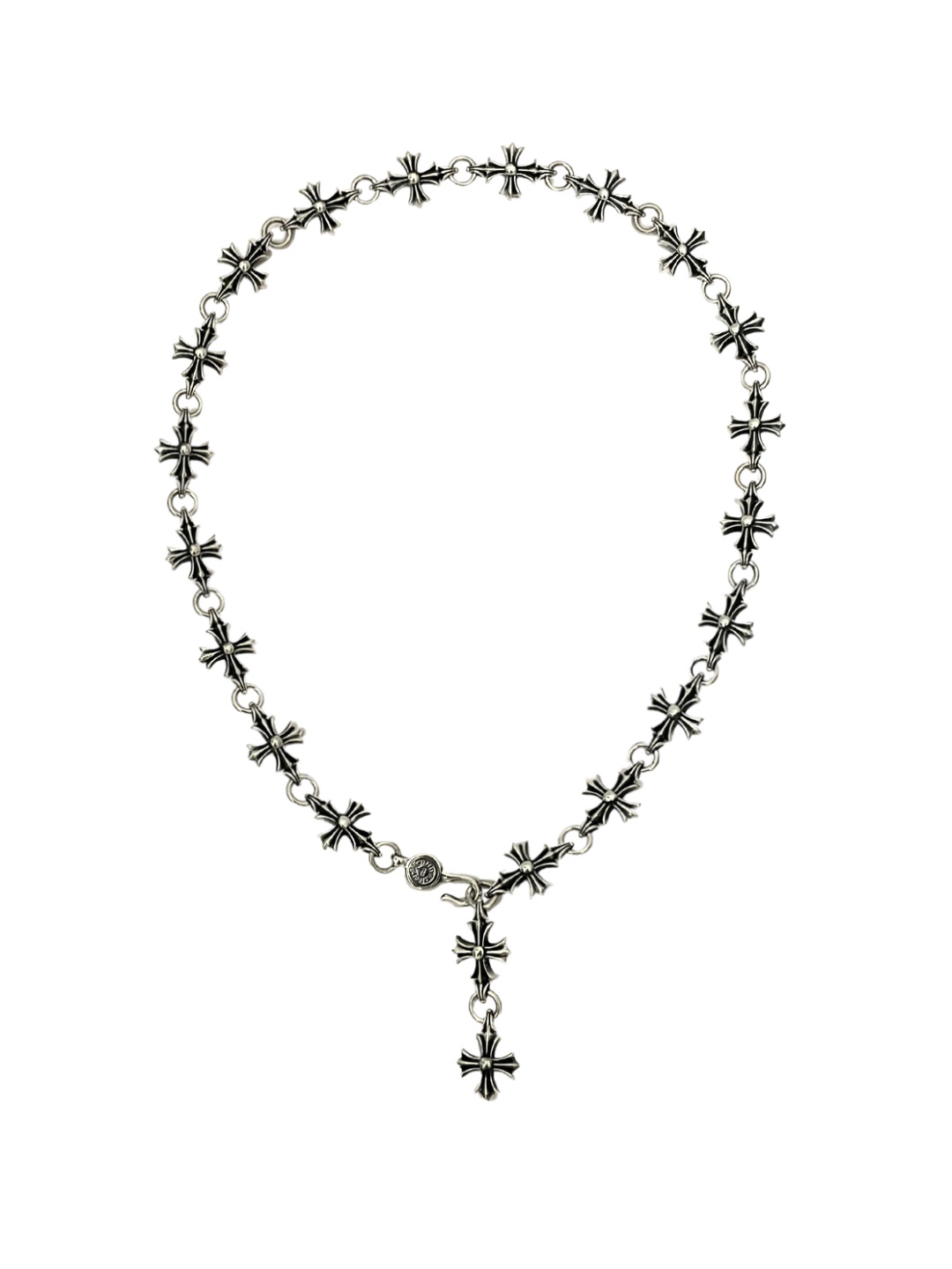 NO:380616,Croxin Cross flower internet celebrity necklace Heavy industry version Tang black treatment Excellent upper body effect, jewelry quality, chrome hearts, necklace19860909克罗心 十字花网红同款项链 重工对版 塘黑处理 上身效果极佳,饰品精品,chrome hearts,necklace,Jewelry