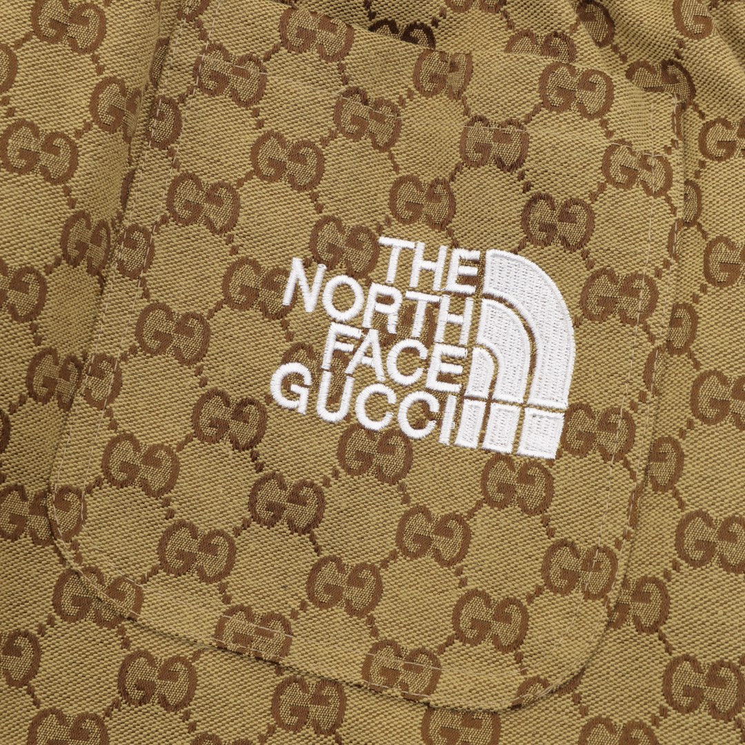 Gucci/古驰联名北面 经典双G卡其短裤卡其-Chinese UA Cheap High Quatity Brand Clothes Bags handbags Sneakers wholesale wholesaler seller from China Factory suppliers Fashion Clothing Shoes best Quality Beautiful Price Gucci/古驰联名北面 经典双G卡其短裤卡其