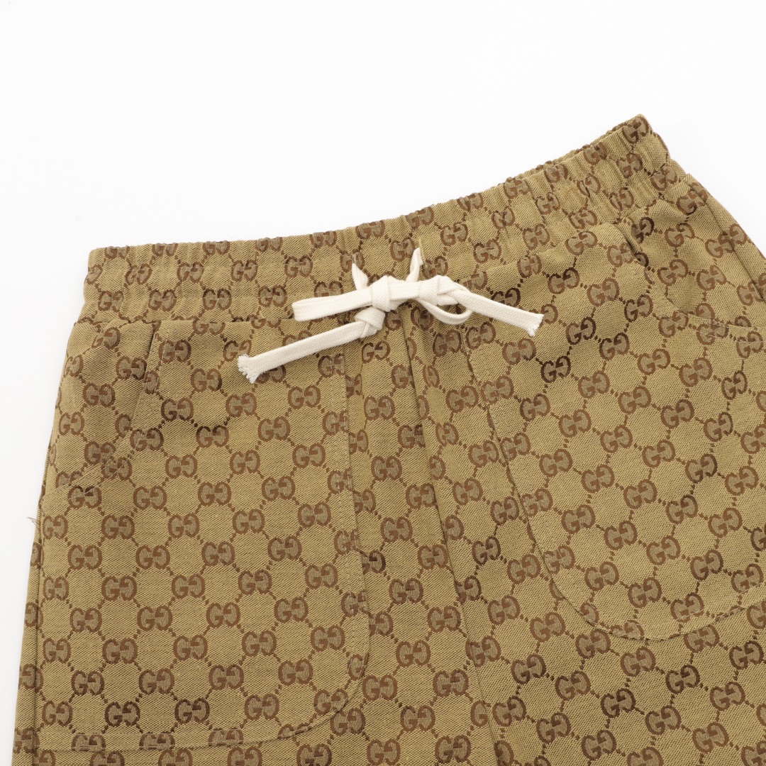 Gucci/古驰联名北面 经典双G卡其短裤卡其-Chinese UA Cheap High Quatity Brand Clothes Bags handbags Sneakers wholesale wholesaler seller from China Factory suppliers Fashion Clothing Shoes best Quality Beautiful Price Gucci/古驰联名北面 经典双G卡其短裤卡其