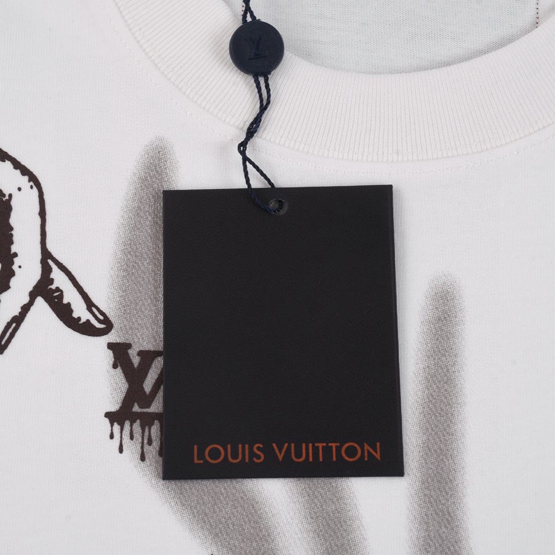路易威登/Louis Vuitton 夏季新款 锻炼火燃烧印花圆领短袖T恤