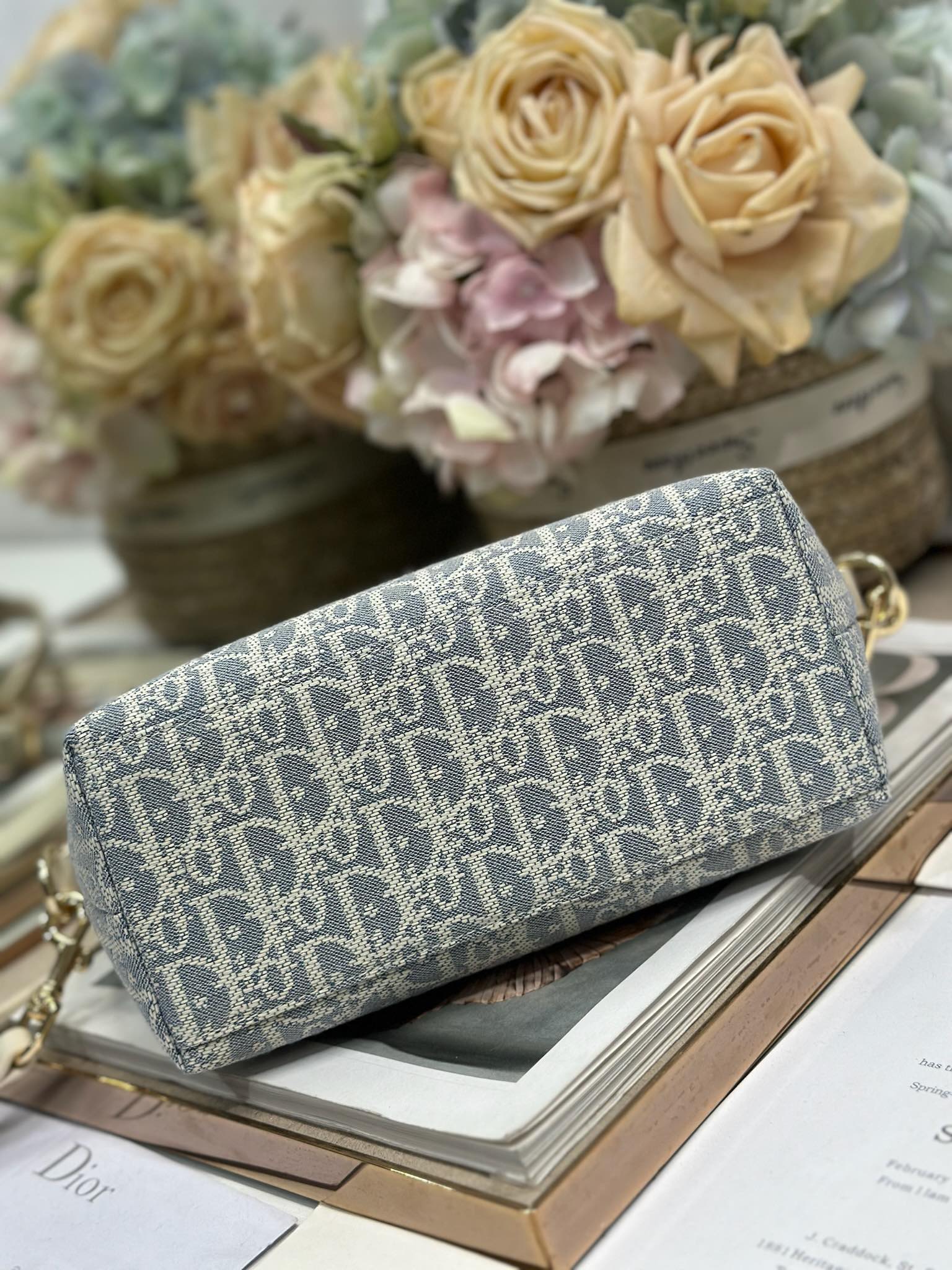 Dior Travel Nomad Handbag Gray Dior Oblique Canvas with Shoulder Strap 6 i1747728253 2421 5