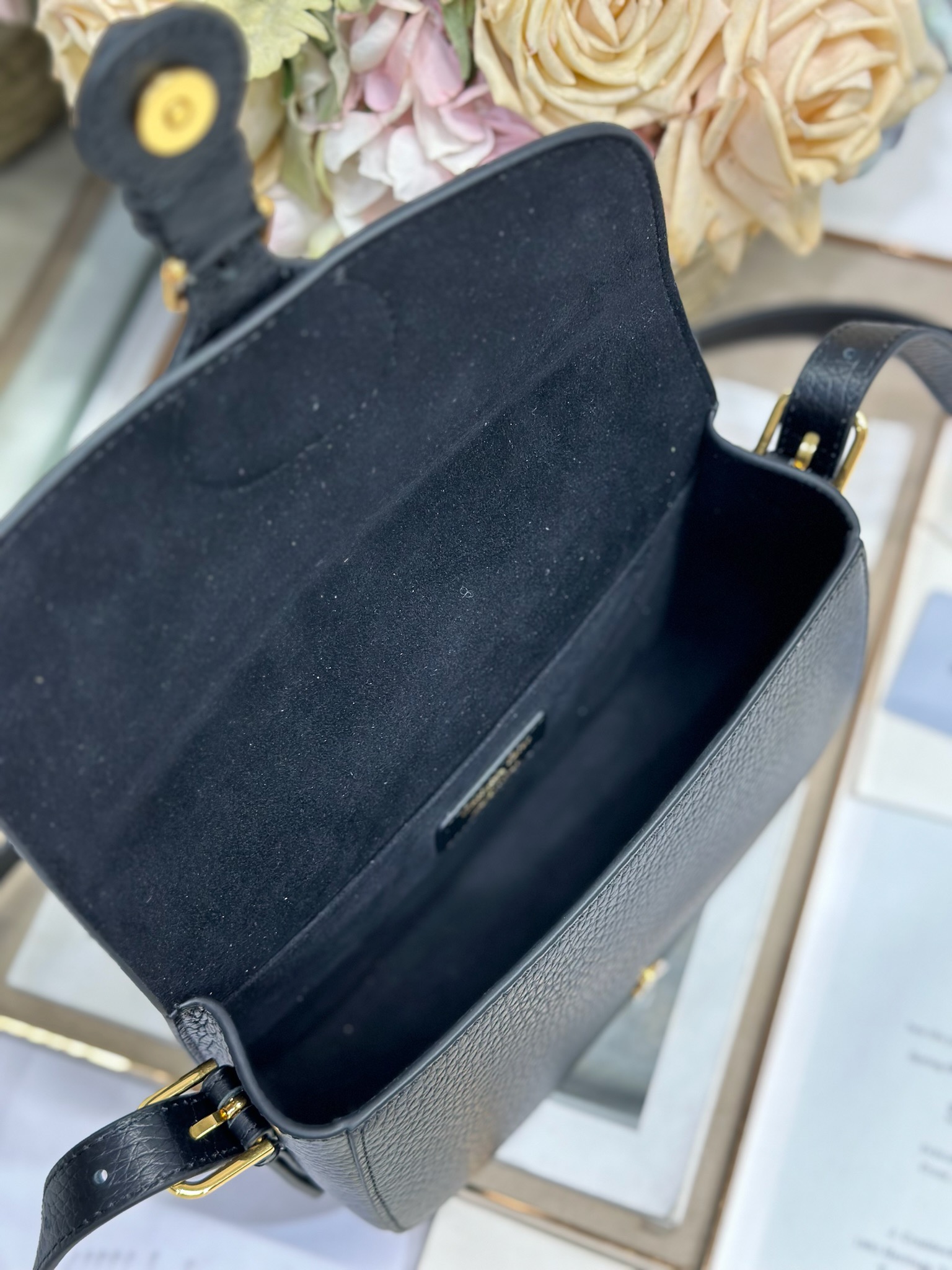 Dior Bobby Medium Bag Black Grained Calfskin Leather Crossbody Handbag 8 i1747735193 5447 6