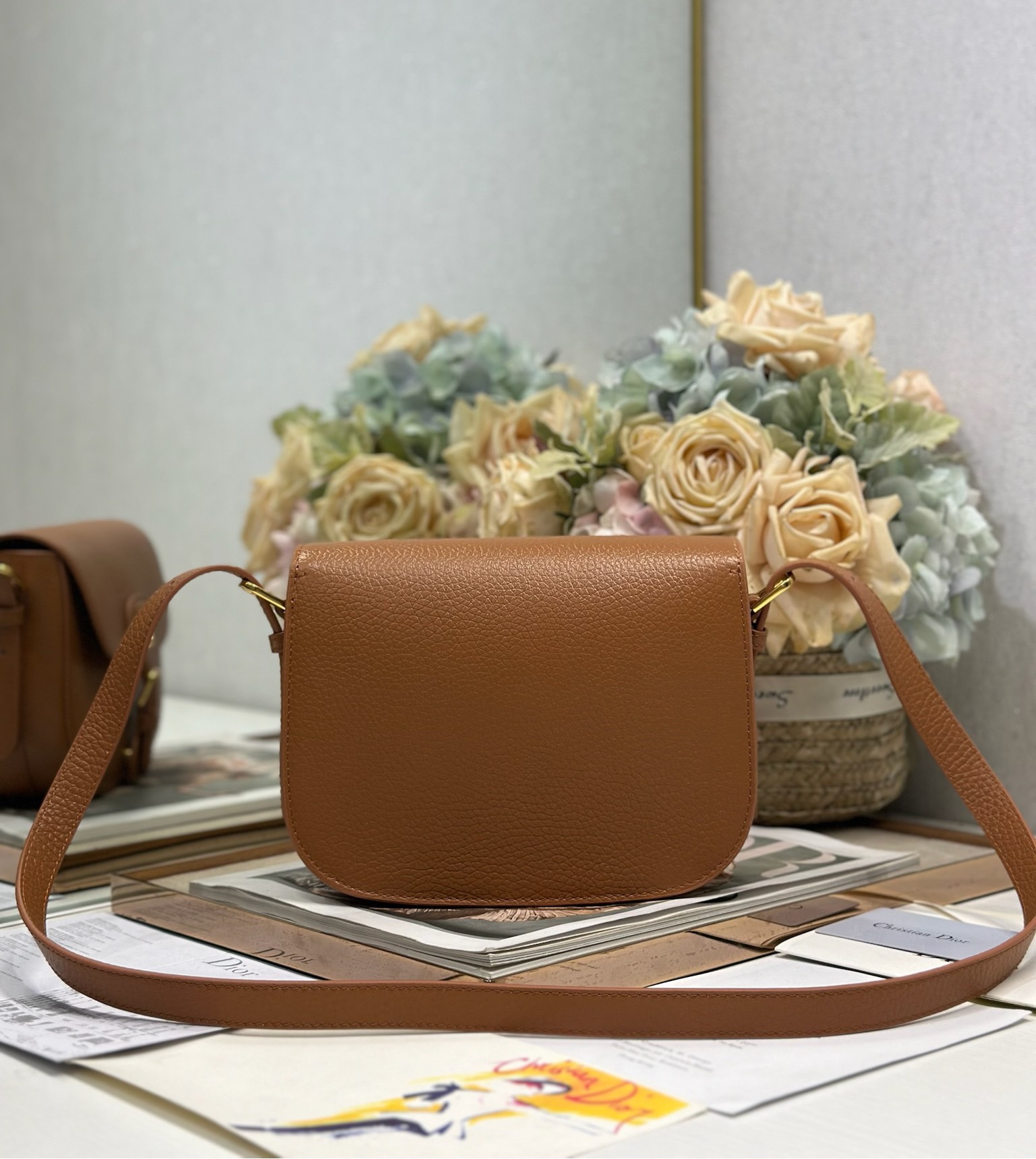 Dior Bobby Medium Bag Brown Grained Calfskin Shoulder Bag 4 i1747735429 5438 3