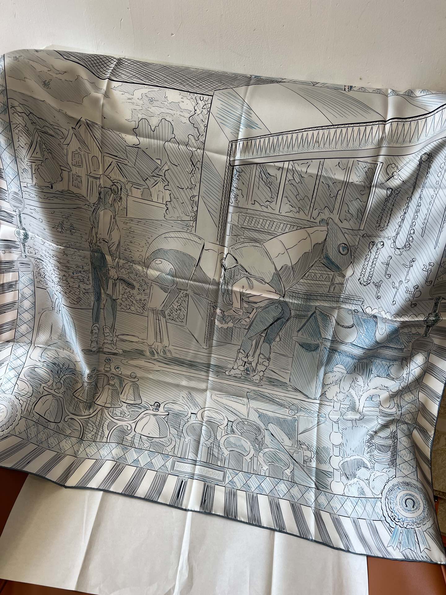 [Hermès Scarves]Double-sided two-color