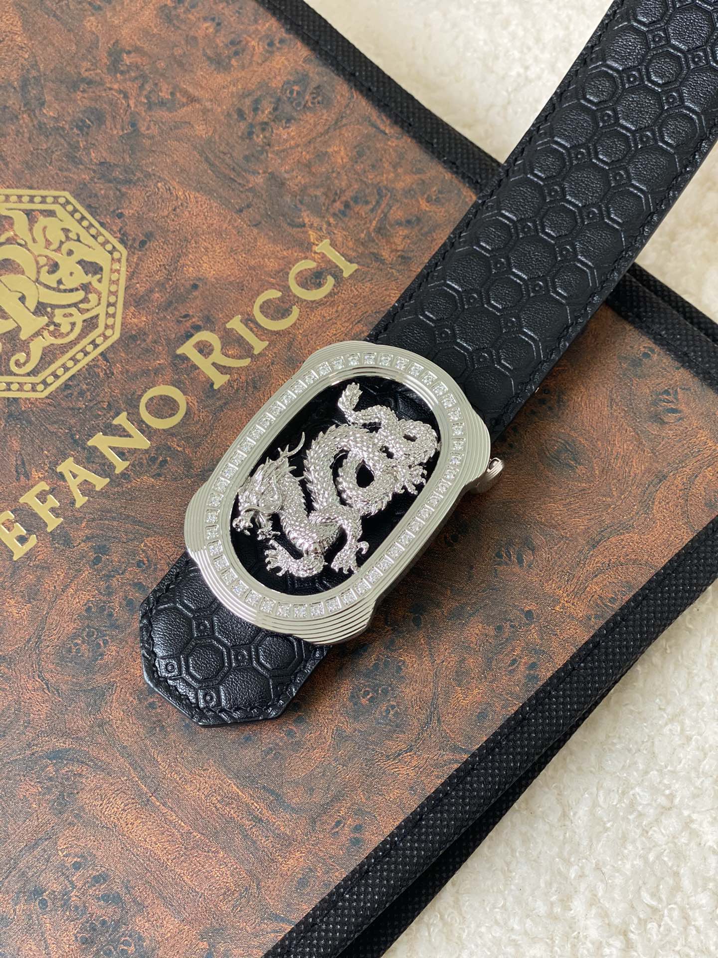 Stefano Ricci Leather Belt with Dragon Buckle | Original Design, Premium Quality 7 i1747805244 5466 5