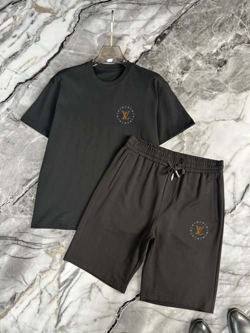 Louis Vuitton Men's Short Sleeve and Shorts Set - Comfortable & Stylish 1 Louis Vuitton Men's Short Sleeve and Shorts Set - Comfortable & Stylish