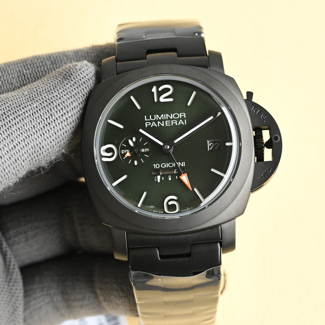 NO:336777,Belt tape Steel belt New model [Exclusive premiere of V7 version] Panerai - The newly launched true kinetic energy series, using Super-LumiNova luminous coating, makes this luminous green burning, as if it is a luminous gravity that leads people to pass through the time tunnel under the sea, interpreting Panerai's unique Italian green light aesthetics. The carbon fiber composite material is made of AISI316L matte stainless steel case, screw-in back, a one-way rotating bezel with scale time marks, and a legendary crown and bridge protection device unique to Panerai; it is equipped with the latest mechanical movement developed by the V7 factory, with date display,19860909皮带胶带 钢带 新款【V7版本独家首映】沛纳海-新推出的真动能系列,采用Super-LumiNova夜光涂层,都让这抹夜光绿灼灼不熄,仿佛是一股夜光引力,引人穿过海底的时光隧道,诠释沛纳海的独特意式绿光美学.碳纤维复合材质,腕表配备AISI316L磨砂精钢表壳,旋入式表背,饰有刻度时标的单向旋转表圈,以及沛纳海特有,且荣获专利的传奇性表冠护桥装置；搭载V7工厂最新研发的机械机芯,具备日期显示,,Watch