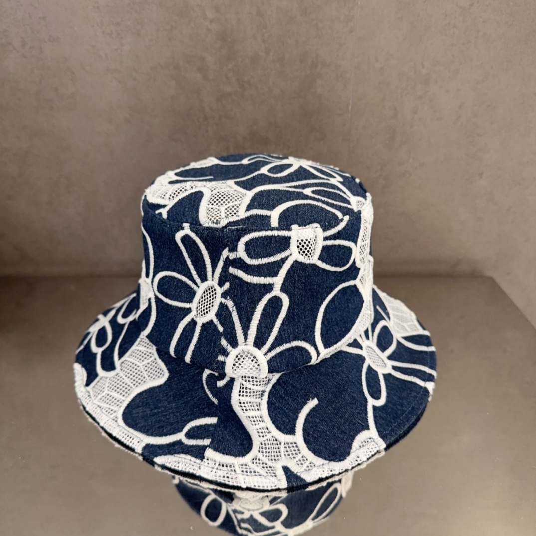 Chanel Denim Blue Vintage Floral Bucket Hat, Holiday Travel Essential 5 i1747848312 8788 3