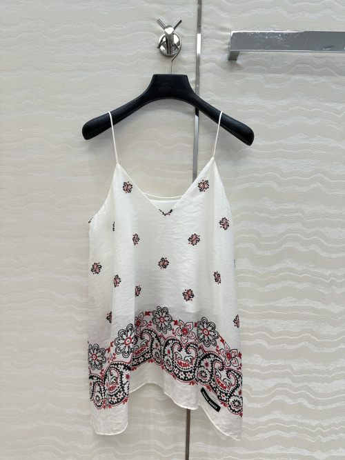 Miu Miu Floral Print Silk-Cotton Cami Top - Lightweight & Stylish 1 Miu Miu Floral Print Silk-Cotton Cami Top - Lightweight & Stylish