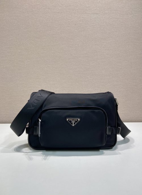 Prada Re-Nylon Small Messenger Bag - Black, 28x17.5x10 CM 1 Prada Re-Nylon Small Messenger Bag - Black, 28x17.5x10 CM