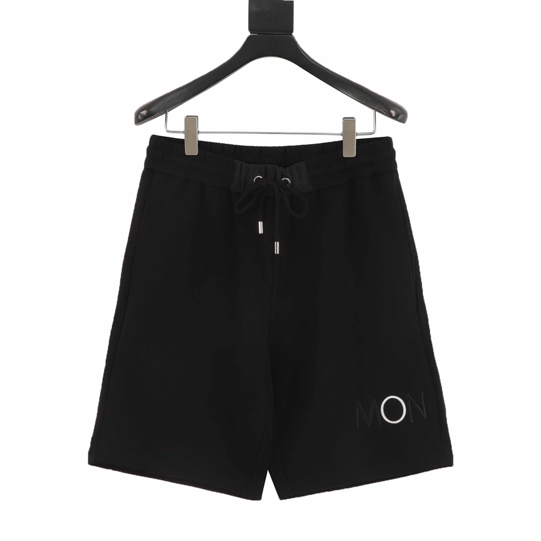 Moncler/Mengkou 25ss pantalones cortos con logo lateral de letras y bordado de insignia en bolsillo trasero, confeccion…
