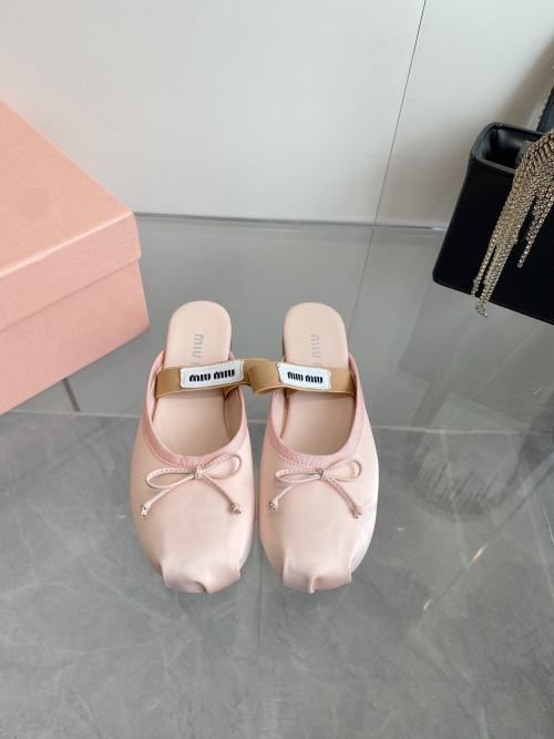 Miu Miu Ballet Flats: Elegant Satin Ballerinas with Elastic Logo Band 1 Miu Miu Ballet Flats: Elegant Satin Ballerinas with Elastic Logo Band