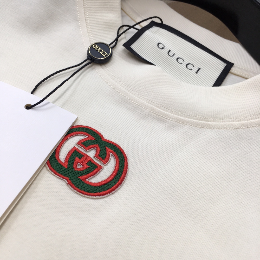 New Fashion Men’s Short-Sleeve T-shirt Brand “Gu.ci” with High-Quality Cotton Fabric - 图片 7