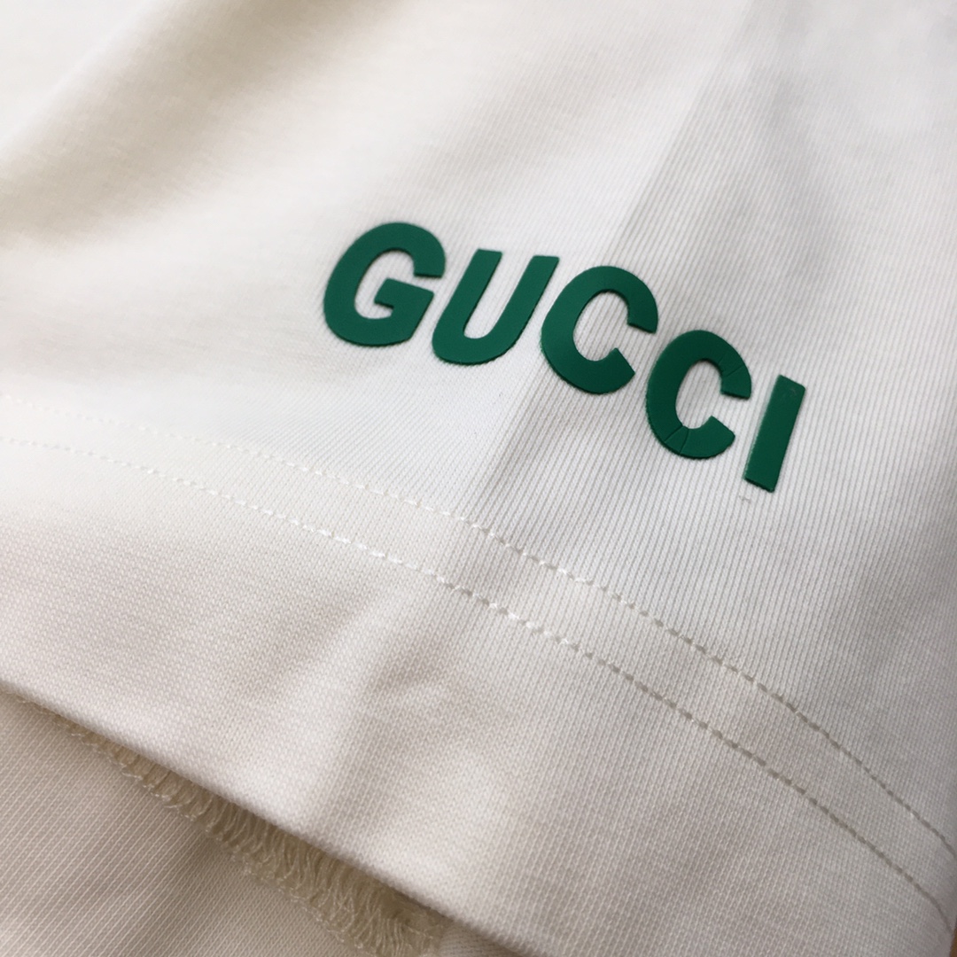 New Fashion Men’s Short-Sleeve T-shirt Brand “Gu.ci” with High-Quality Cotton Fabric - 图片 6