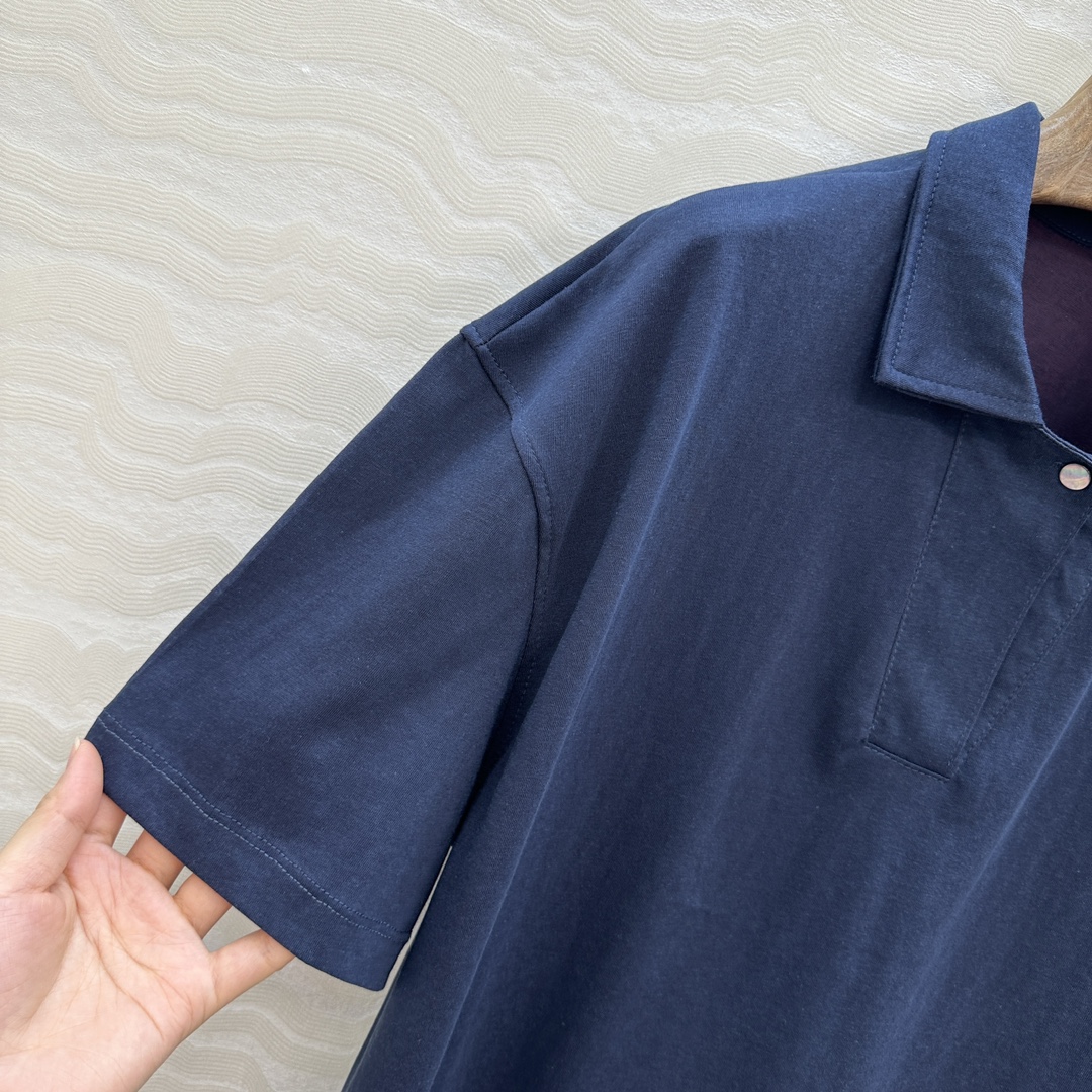 独家首发！原单品质❤️lP🆕老钱风穿搭！25春夏新品极简Polo领落肩袖T恤，必入长期主义单品。少年感气