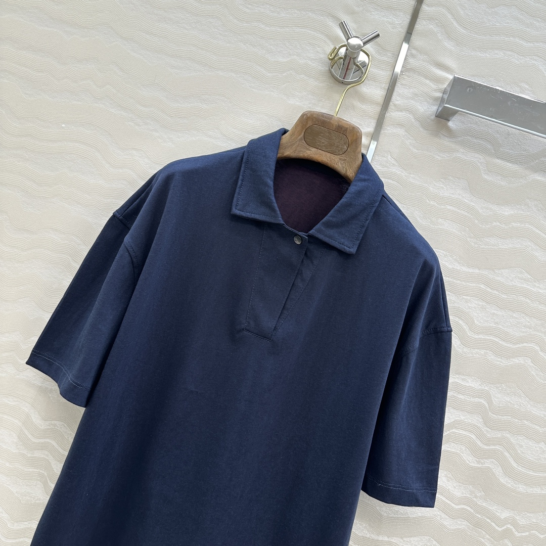 独家首发！原单品质❤️lP🆕老钱风穿搭！25春夏新品极简Polo领落肩袖T恤，必入长期主义单品。少年感气