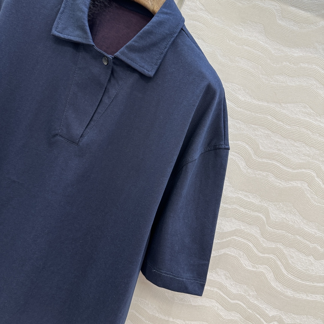 独家首发！原单品质❤️lP🆕老钱风穿搭！25春夏新品极简Polo领落肩袖T恤，必入长期主义单品。少年感气