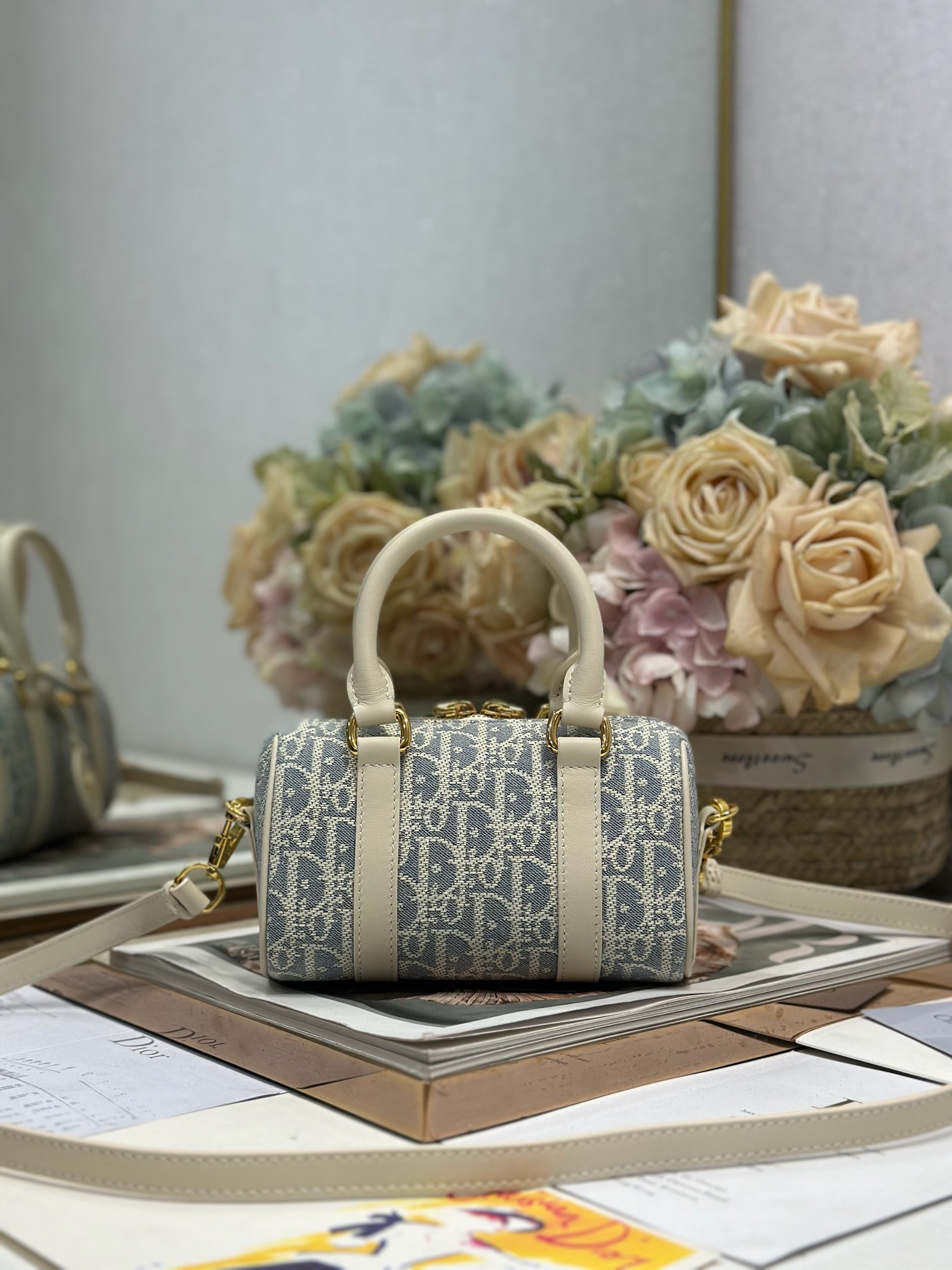 Dior Groove 16 Mini Handbag Gray Dior Oblique Jacquard with Leather Trim 6 i1747976711 1274 5