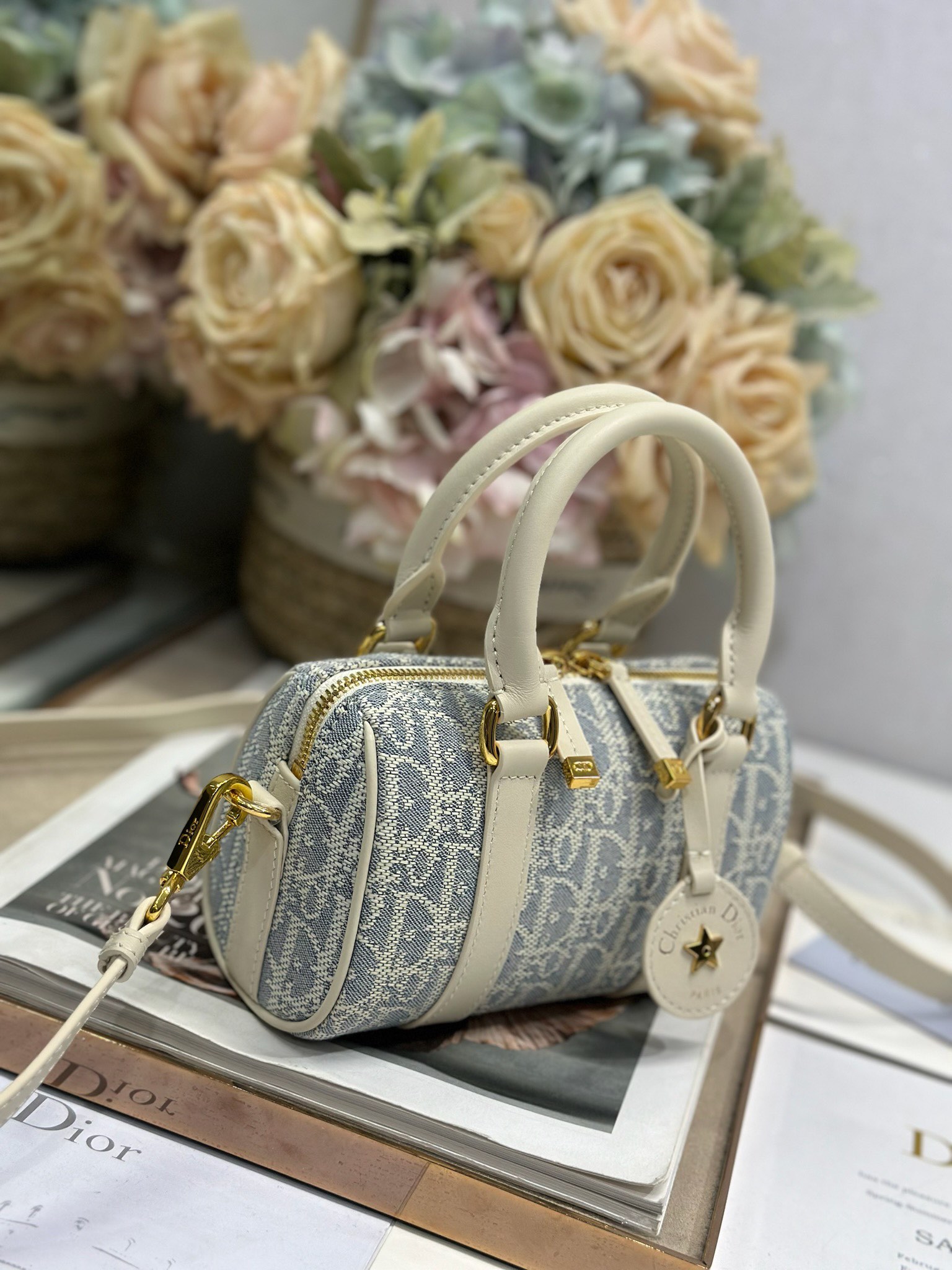 Dior Groove 16 Mini Handbag Gray Dior Oblique Jacquard with Leather Trim 2 i1747976711 2588 1