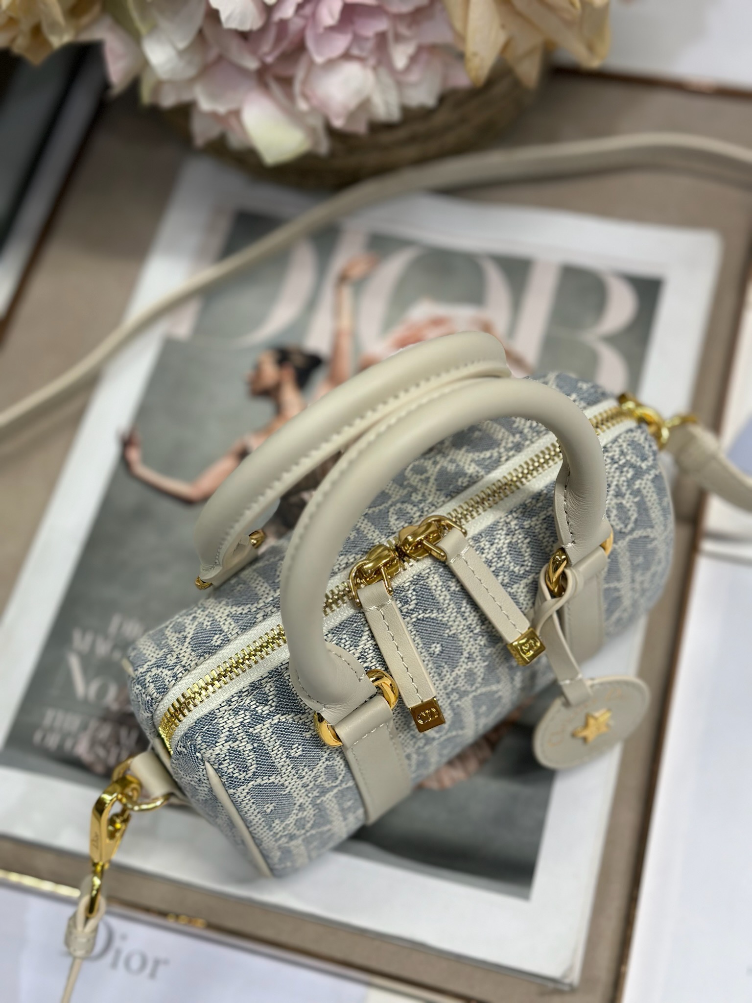Dior Groove 16 Mini Handbag Gray Dior Oblique Jacquard with Leather Trim 4 i1747976711 6286 3