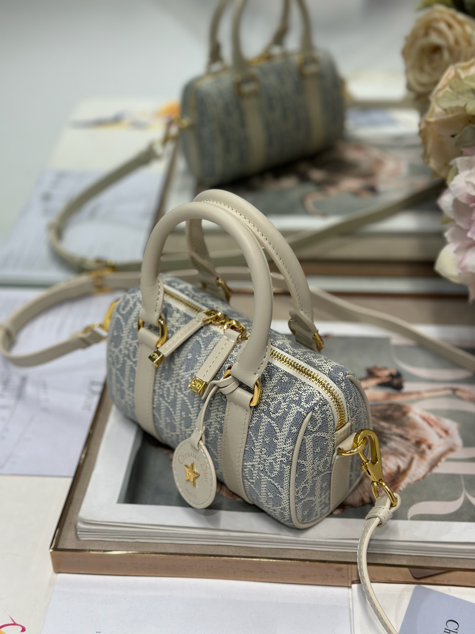 Dior Groove 16 Mini Handbag Gray Dior Oblique Jacquard with Leather Trim 3 i1747976711 6935 2